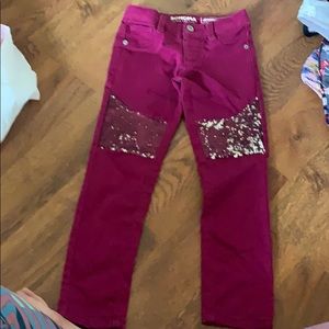 Leggings with sparkle knees